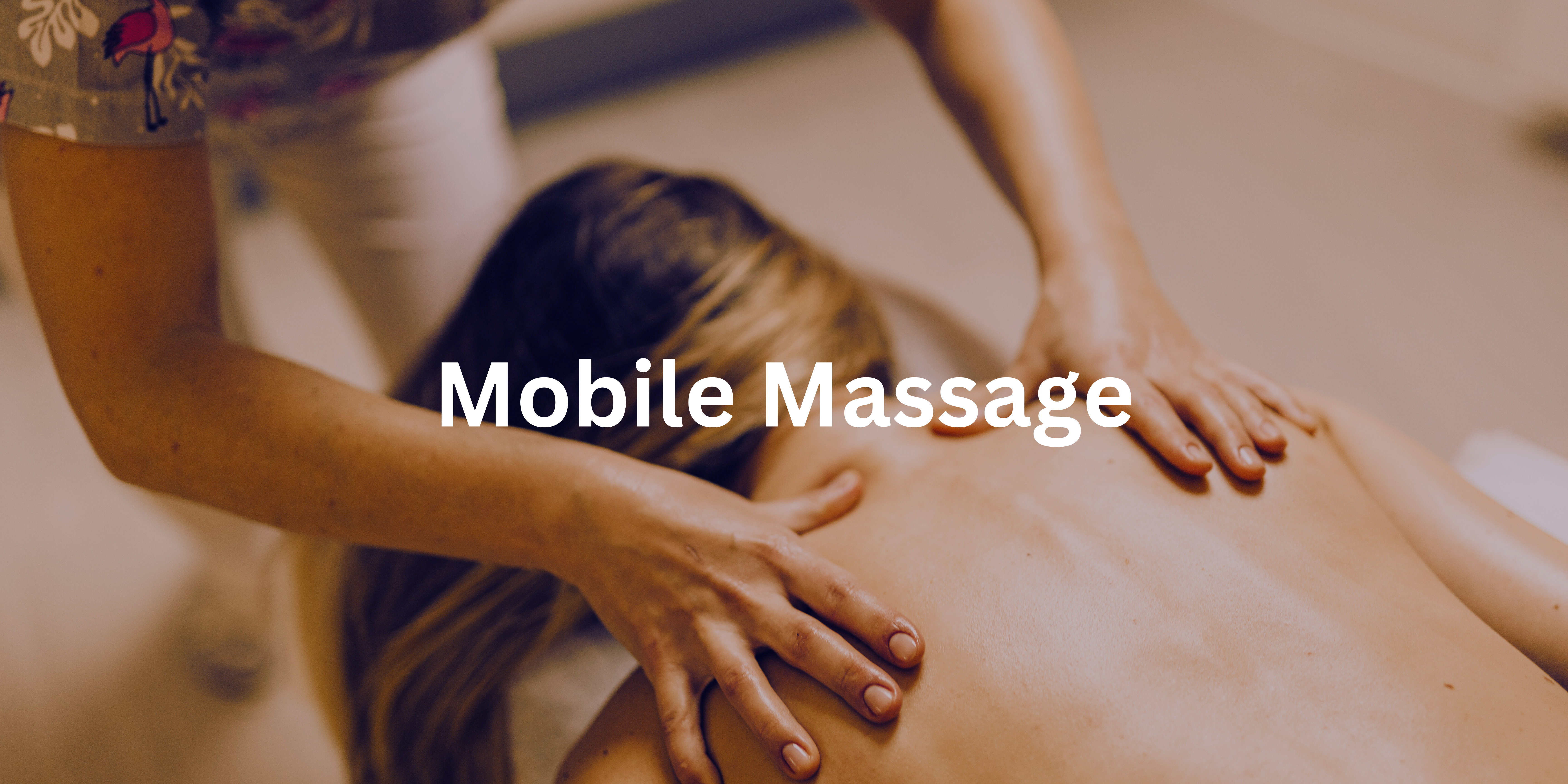 Woman Getting a Massage with the Words Mobile Massage